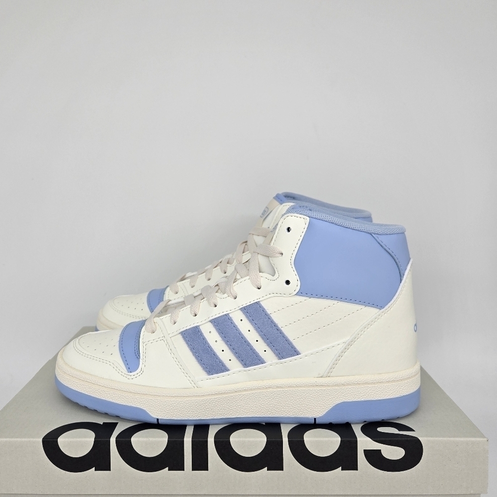 New adidas Break Start Mid Cloud White Glow Blue Women's Shoes Size 6